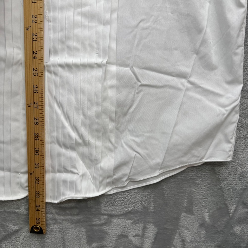 NWT Brooks Brothers Madison Fit Dress Shirt Mens 17.5 White Pleated Bib Tuxedo - Picture 5 of 11